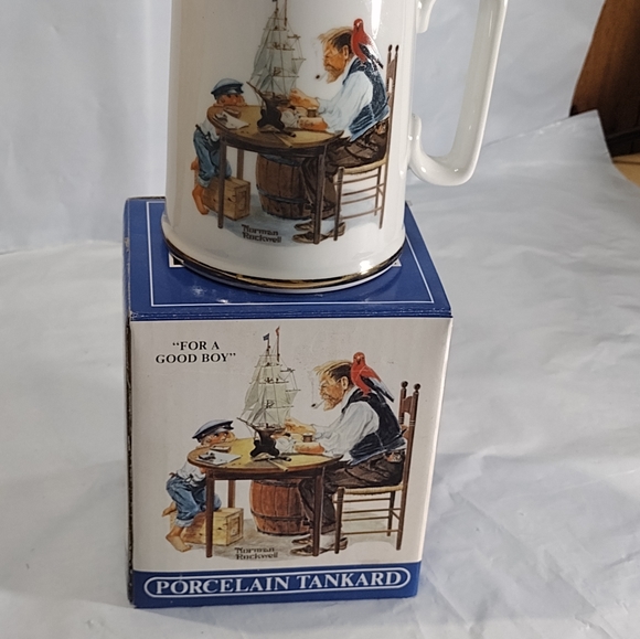 1985 Norman Rockwell "For a Good Boy" coffee collectible mug LONG JOHN SILVER'S - Picture 6 of 8